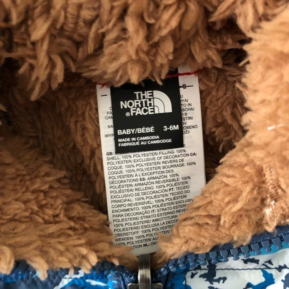 New The North Fave Blue Reversible Baby Jacket 3-6 M - Picture 5 of 12